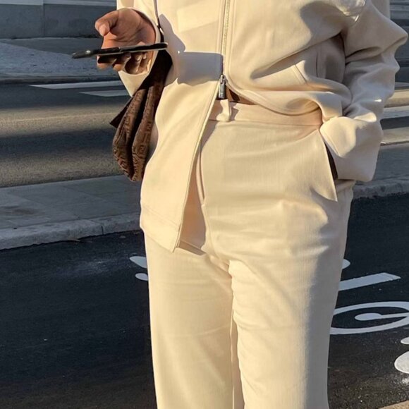 Djerf Avenue First Choice Pants Cream - Picture 2 of 6